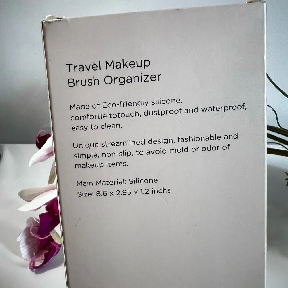 TRAVEL MAKE-UP BRUSH ORGANIZER Silicone Makeup Brush Holder